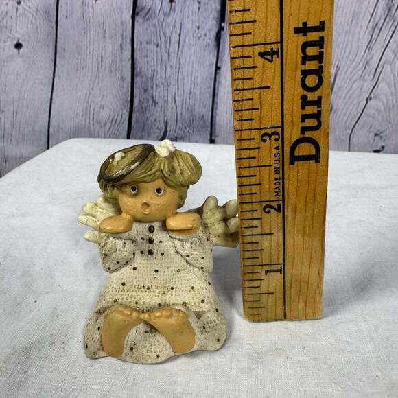 1997 Zondervan Girl Angel Business Card Holder Desktop Decoration Figurine - Picture 5 of 6
